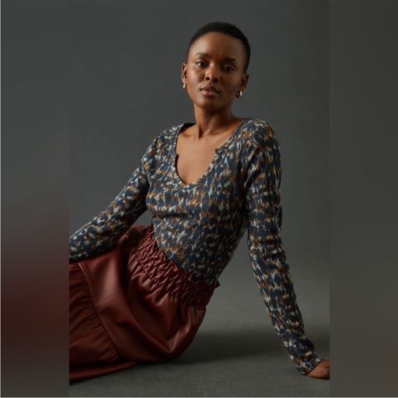 Anthropologie Pilcro waffle knit top - Picture 2 of 11